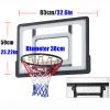 Basketball Rim Wall-Mounted Basketball Hoop,Mini Basketball Boards for Adults and Children,No Need to Punch Holes for Easy Installation,Diameter 21.5/38cm (Size : 83x59cm) view 2