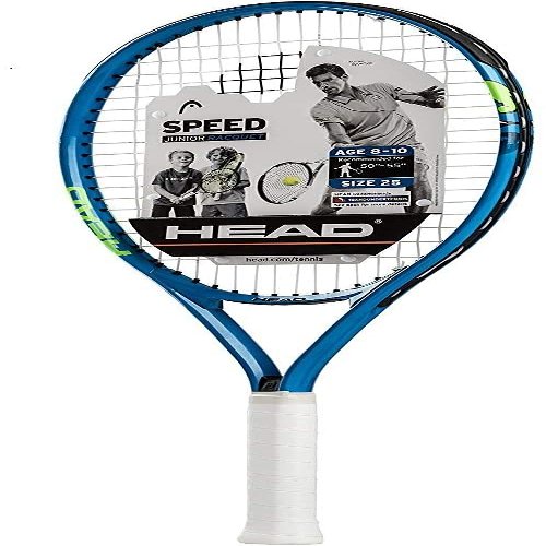HEAD Speed Junior Pre-Strung Tennis Racquet, Lightweight Youth Tennis Racket for Kids & Beginners, Durable Aluminum Frame, Age 8-10, 25 inch, Blue