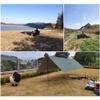 Tent Sun Shade Waterproof Camping Tarp for Trips Fishing Backyard Fun Picnics Portable Shelter Canopy with Pole Rope Ground Nail,Green-33M view 4