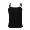 Kaerm Kids Girls Ballet Dance Lettered Straps Camisole Tank Top Athletic Sport Gymnastics Vest Shirts Black 18-24 Months view 1