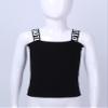 Kaerm Kids Girls Ballet Dance Lettered Straps Camisole Tank Top Athletic Sport Gymnastics Vest Shirts Black 18-24 Months view 2