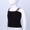 Kaerm Kids Girls Ballet Dance Lettered Straps Camisole Tank Top Athletic Sport Gymnastics Vest Shirts Black 18-24 Months view 3