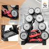 BRTGYM Dumbbells Rack Weight Stand (Rack Only), 13GA Steel Constructed, Max Support 470lbs, 4- Tier Compact Design 16.3"L x 15.6"W x 24.5"H view 2
