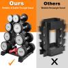 BRTGYM Dumbbells Rack Weight Stand (Rack Only), 13GA Steel Constructed, Max Support 470lbs, 4- Tier Compact Design 16.3"L x 15.6"W x 24.5"H view 4