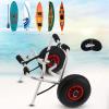 EVTSCAN Heavy Duty Kayak Cart, Universal Kayak Carrier Aluminum Alloy Dual Leg Kayak Cart Foldable Canoe Boat Carrier with 10in Inflation Tires view 3