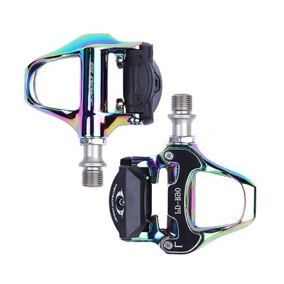 CATAZER Bike Pedals Road Bike Pedals Ultralight Electroplated Colorful Pedals with Cleat Set Clycling Pedals (Colorful)