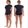 BUBBLELIME Long/Short Sleeve Rashguard Shirt UPF 50+ Sun Protection - Side Lines Short Sleeve_DARKNAVY(1) X-Small_BWST028 view 2