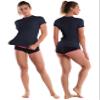 BUBBLELIME Long/Short Sleeve Rashguard Shirt UPF 50+ Sun Protection - Side Lines Short Sleeve_DARKNAVY(1) X-Small_BWST028 view 3