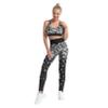 YONGHS 2 Piece Seamless Tracksuit Workout Outfits Tights Leggings and Sports Bra Yoga Sets for Women White&Black Butterfl XX-Large view 4