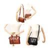 YAQUNICER Women Soft Synthetic PU Leather 4pcs Satchel Crossbody Handbags Shoulder Clutches Purse Tassels Fox Ornaments-Brown view 2