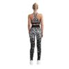 YONGHS 2 Piece Seamless Tracksuit Workout Outfits Tights Leggings and Sports Bra Yoga Sets for Women White&Black Butterfl X-Large view 2