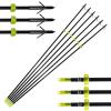 RUOERSI 34 inch Bowfishing Arrows Hunting Arrows for Archery Targeting Practice Arrow with Safety Slide Removeable Broadheads Arrows for Fishing Slingshot Compound Bow Recurved Bow (6 Pack) view 1