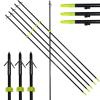 RUOERSI 34 inch Bowfishing Arrows Hunting Arrows for Archery Targeting Practice Arrow with Safety Slide Removeable Broadheads Arrows for Fishing Slingshot Compound Bow Recurved Bow (6 Pack) view 2