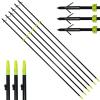 RUOERSI 34 inch Bowfishing Arrows Hunting Arrows for Archery Targeting Practice Arrow with Safety Slide Removeable Broadheads Arrows for Fishing Slingshot Compound Bow Recurved Bow (6 Pack) view 3
