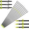 RUOERSI 34 inch Bowfishing Arrows Hunting Arrows for Archery Targeting Practice Arrow with Safety Slide Removeable Broadheads Arrows for Fishing Slingshot Compound Bow Recurved Bow (12 Pack) view 1