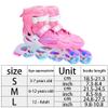 ICRPSTU 2 in 1 Roller Skates 4 Size Adjustable Roller Skates for Kids and Adults Outdoor Flashing Wheel Skates view 2