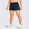 CRZ YOGA Women's Lightweight Mid Rise Hiking Shorts 4'' - Stretch for Athletic Summer Travel Outdoor Golf with Zip Pockets True Navy X-Small view 2