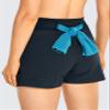 CRZ YOGA Women's Lightweight Mid Rise Hiking Shorts 4'' - Stretch for Athletic Summer Travel Outdoor Golf with Zip Pockets True Navy X-Small view 3