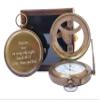 Engraved Sundial Compass with Leather case - Traveler Gift - Inspirational Gift - Adventurer Gift - Wedding Gift - Baptism Gift - (Sundial Watch Personalized) view 2