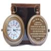 Engraved Brass Compass- Personalized Sundial Compass, Viking Compass Unique Gift with Leather Case, Adventurer Gift - Wedding Gift - Baptism Gift (Mom & Dad) view 2