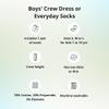 tiemart Boys' Crew Dress or Everyday Socks, One Pair (Medium 3 to 7 years old Eggplant Purple Solid) view 3