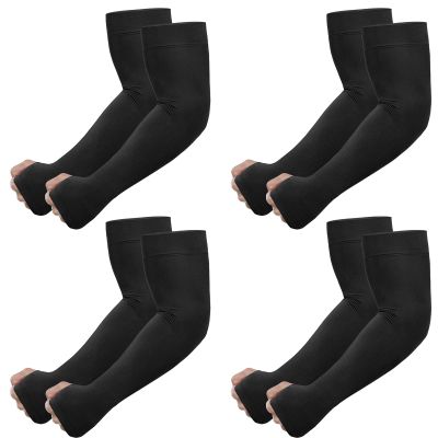 Newbyinn UV Sun Protection Arm Sleeves with Thumb Hole for Men Women Youth, Cooling Sleeve to Cover Tattoo, Mid-Compression
