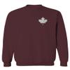 0085. Canadian Maple Leaf Flag Canada Pride Vintage Men's Crewneck Sweatshirt (Maroon Small) view 2