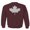 0085. Canadian Maple Leaf Flag Canada Pride Vintage Men's Crewneck Sweatshirt (Maroon Small) view 3
