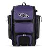 Boombah Catchers Superpack Hybrid Rolling Bat Bag - Black/Purple - Wheeled & Backpack Version view 1