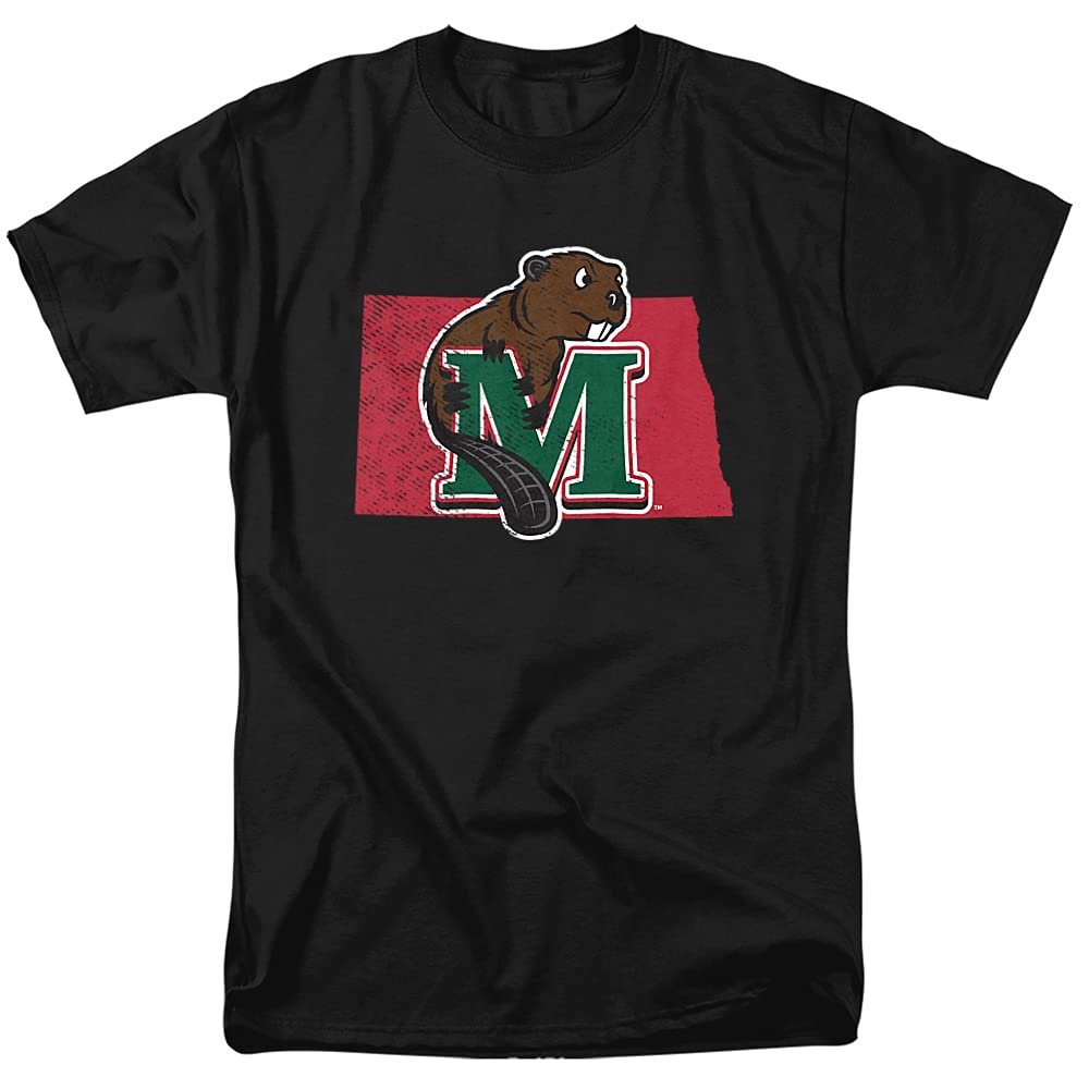 Minot State University Official State Shape Unisex Adult T-Shirt, State Shape, 4X-Large