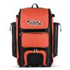 Boombah Catchers Superpack Hybrid Rolling Bat Bag - Black/Orange - Wheeled & Backpack Version view 1