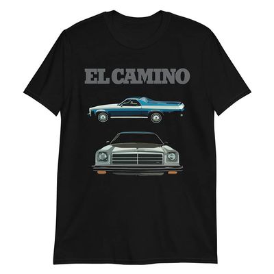 1974 Chevy El Camino Classic Cars Short-Sleeve Unisex T-Shirt Black