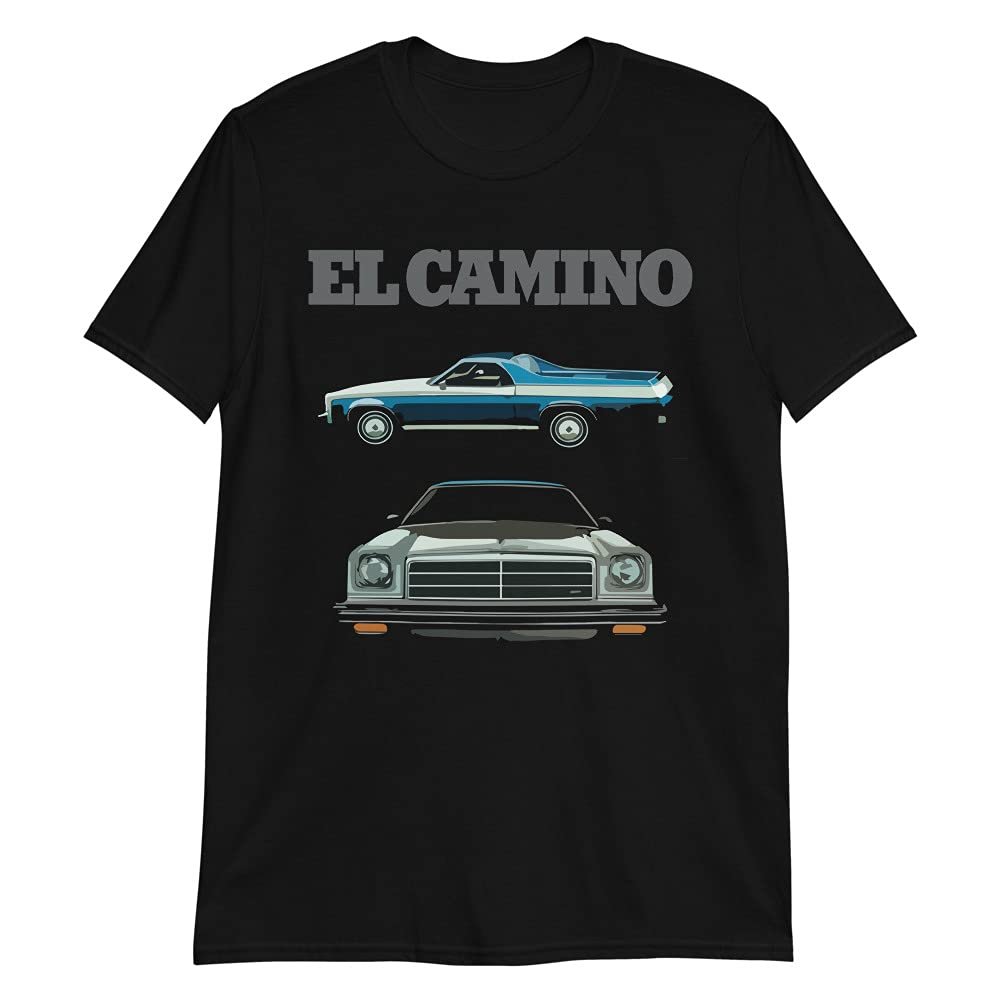 1974 Chevy El Camino Classic Cars Short-Sleeve Unisex T-Shirt Black