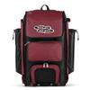 Boombah Catchers Superpack Hybrid Rolling Bat Bag - Black/Cardinal - Wheeled & Backpack Version view 1