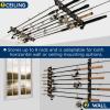 8-Rod Wall or Ceiling Fishing Rod Storage Rack, Vertical or Horizontal Fishing Rod Holder with 8 Rod Capacity, Pink/Black view 4