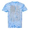 Haase Unlimited Silver American Flag - USA Patriotic Freedom Unisex Tie Dye T-Shirt (Columbia Tie Dye, XXX-Large) view 1