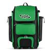 Boombah Catchers Superpack Hybrid Rolling Bat Bag - Black/Kelly Green - Wheeled & Backpack Version view 1