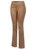Design by Olivia Women's High Waist Comfy Stretchy Bootcut Trouser Pants Chestnut 3XL view 2