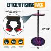 Rush Creek Creations | Round Spinning Fishing Rod Holder for 16 Freshwater Fishing Poles, Fishing Gear, and Fishing Accessories | Fishing Rod Rack with 16 Fishing Rod Clips for Garage Organization view 3