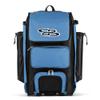 Boombah Catchers Superpack Hybrid Rolling Bat Bag - Black/Columbia Blue - Wheeled & Backpack Version view 1