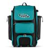 Boombah Catchers Superpack Hybrid Rolling Bat Bag - Black/Teal - Wheeled & Backpack Version view 1