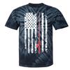 Haase Unlimited Fishing Pole American Flag - Fisherman USA Unisex Tie Dye T-Shirt (Black Tie Dye, XXX-Large) view 1