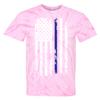 Haase Unlimited Blue Line American Flag - Support Cops Police Unisex Tie Dye T-Shirt (Pink Tie Dye, XXX-Large) view 1