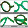 Zeelool Retro Thick Round Blue Light Blocking Glasses for Women Men Calhoun ZOA01776-03 Green-Floral view 4
