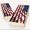 Cornhole American Flag Board Vinyl Wrap Laminated Sticker Set view 1