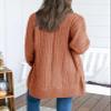 Saodimallsu Womens Open Front Cocoon Cable Knit Cardigan Chunky Loose Long Sleeve Slouchy Warm Fall Sweaters Outwear view 3