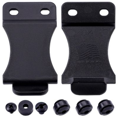 [4PCS] HolsterSmith FOMI Holster Clip for 1.50 Inch Belts  IWB/OWB with Mounting Hardware  USA Made - Adjustable Cant - for Kydex Holsters, Knife Sheaths, Inside Waistband Clips