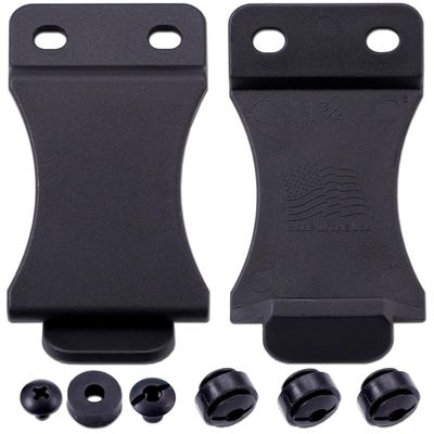 [2PCS] HolsterSmith FOMI Holster Clip for 1.75 Inch Belts  IWB/OWB with Mounting Hardware  USA Made - Adjustable Cant - for Kydex Holsters, Knife Sheaths, Inside Waistband Clips