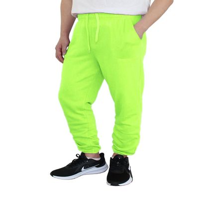 AIRNINE Men's Lightweight Fleece Joggers Sweatpants (S to 6XL) (Neon Green_S78, 4X-Large, 4X_l)