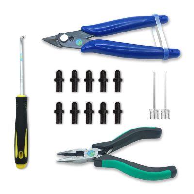 10 Basketball Valves, Leak Repair Kit for Balls, Sports Ball Doctor (Inflatable Ball Nozzle, Needle-Nose Pliers, Crochet Hook, Diagonal Pliers, Air Needle), For Basketball, Football, Volleyball